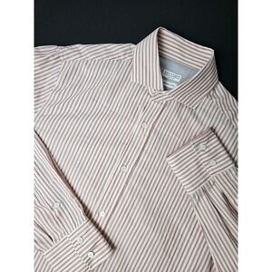Brunello Cucinelli Men's Long Sleeve Button Up Cotton Striped Shirt Made in...